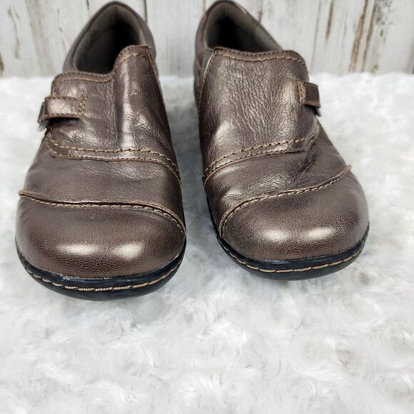 Clarks Leather Ashland Bronze Loafers Size 8.5 - Picture 4 of 9